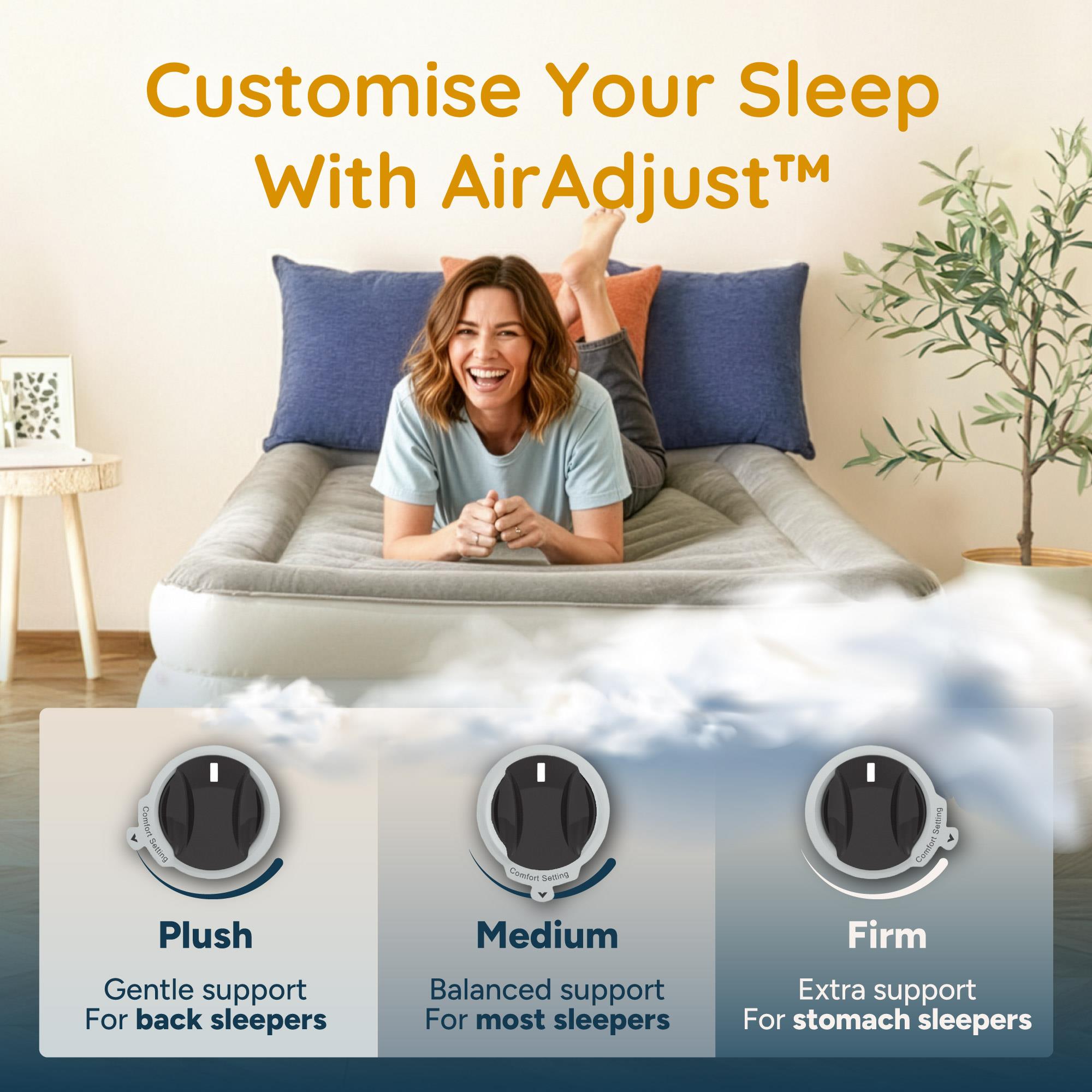 Huddle Never Deflate Air Bed - Single