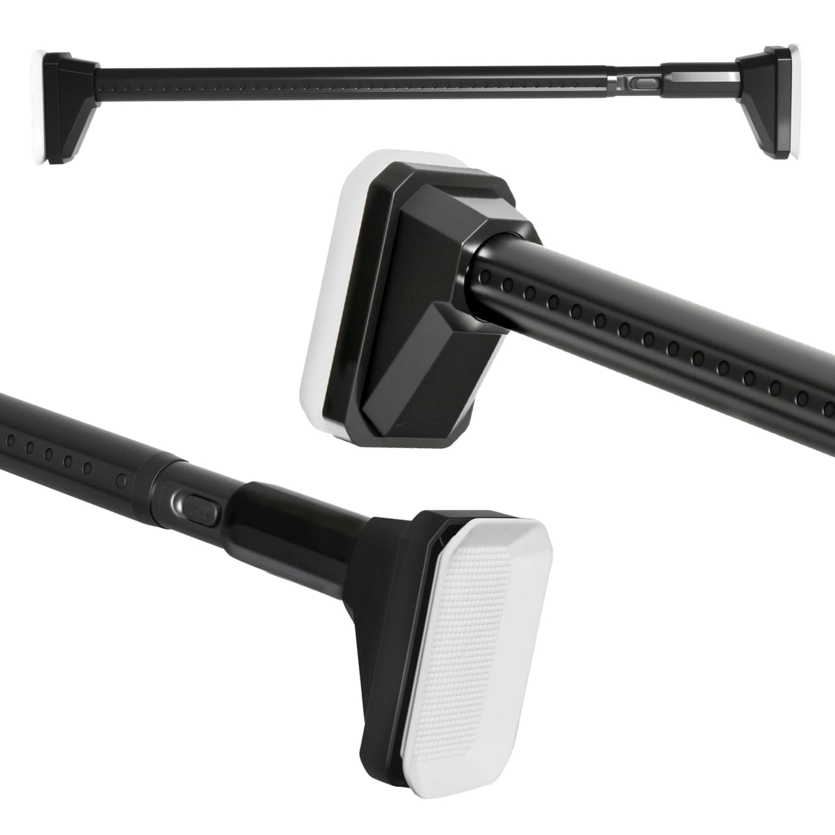 Heavy Duty Tension Pole, Extendable Curtain Rod No Drill - Telescopic Adjustable Rods for Window or Door, 70cm- 120cm