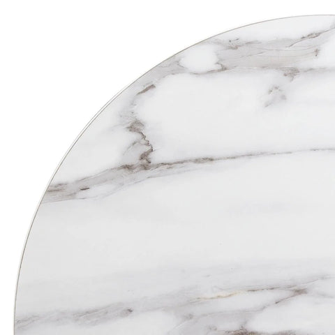 Bolero Pre-drilled Round Table Top, Wood, Marble Effect, 600mm