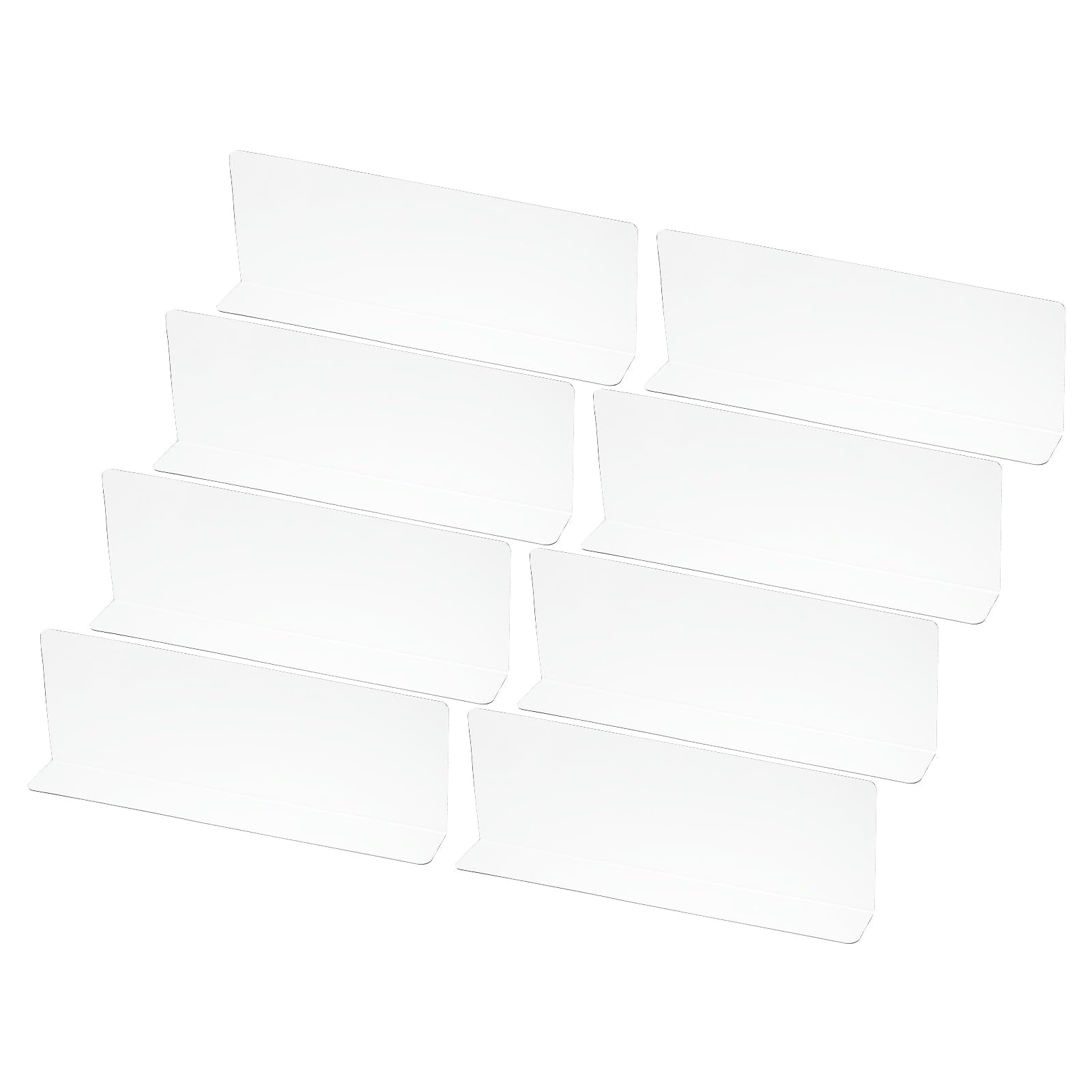 PATIKIL 8 Pack Shelf Dividers for Closet Organization, 11.1x1.6x4 Acrylic Closets Separator Kitchen Cabinet Shelves Under Bed Blocker for Bedroom