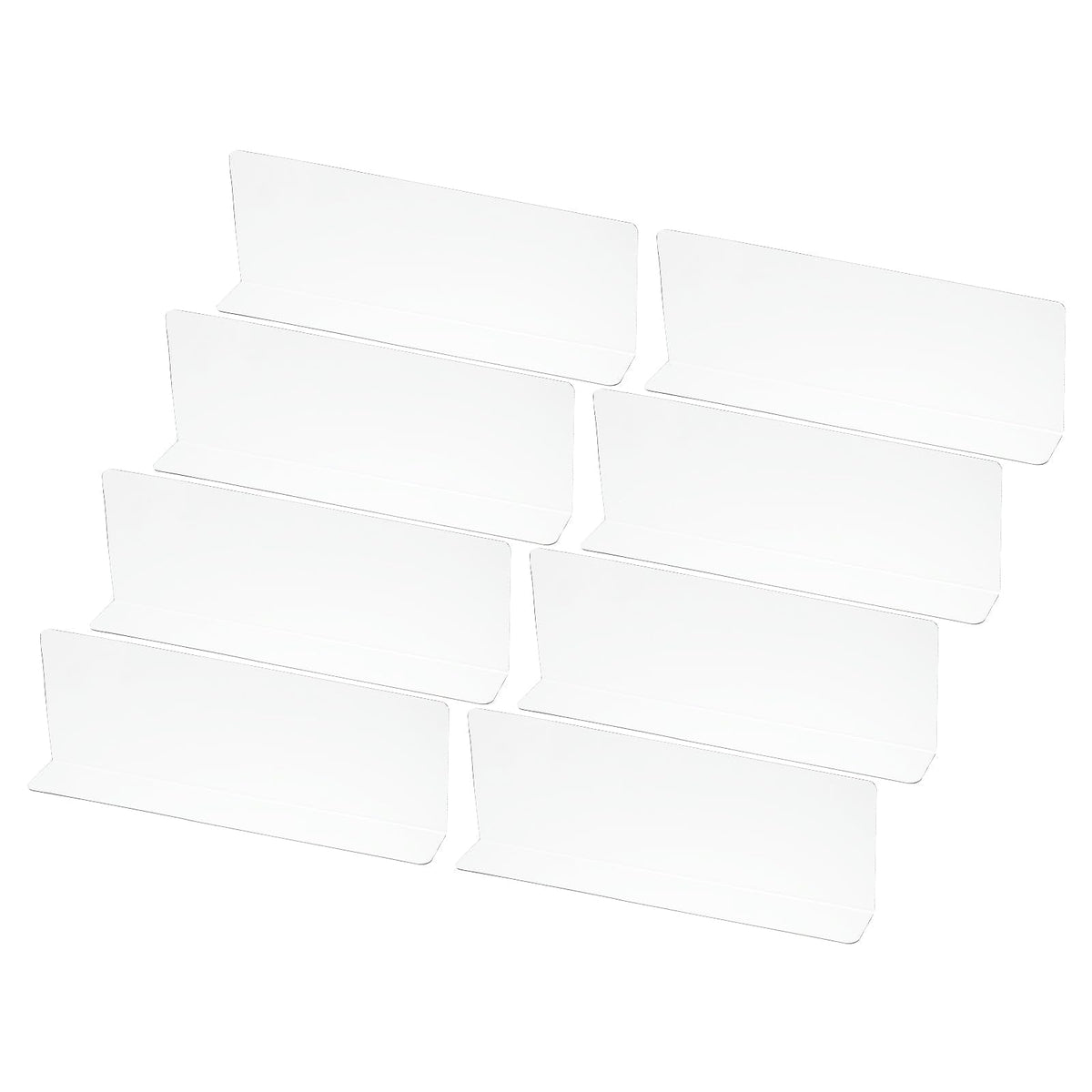 PATIKIL 8 Pack Shelf Dividers for Closet Organization, 11.1x1.6x4 Acrylic Closets Separator Kitchen Cabinet Shelves Under Bed Blocker for Bedroom