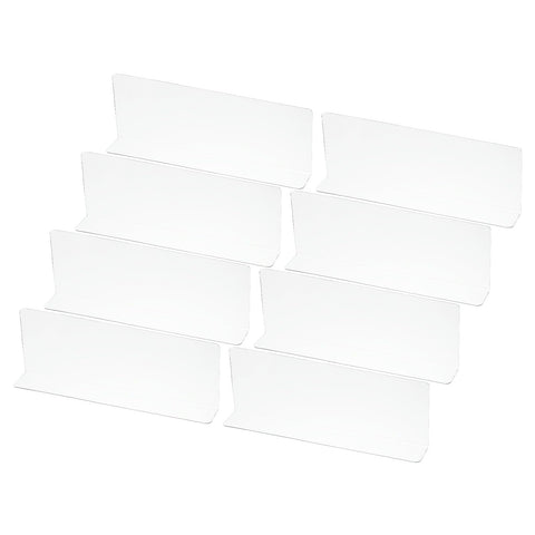 PATIKIL 8 Pack Shelf Dividers for Closet Organization, 11.1x1.6x4 Acrylic Closets Separator Kitchen Cabinet Shelves Under Bed Blocker for Bedroom