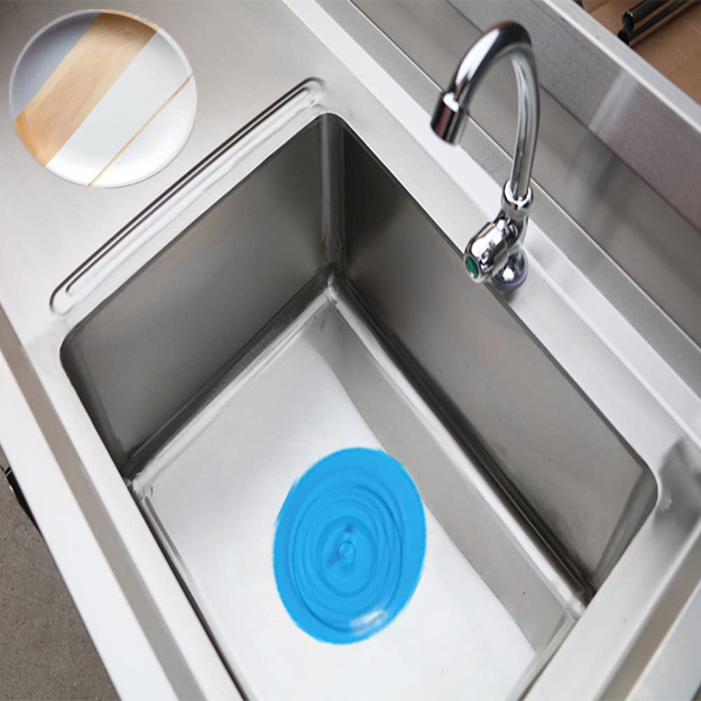 BOSOIRSOU 3-Pack 6-Inch Silicone Bathtub Stopper Drain Plug Hair Stopper in White, Blue, Gray