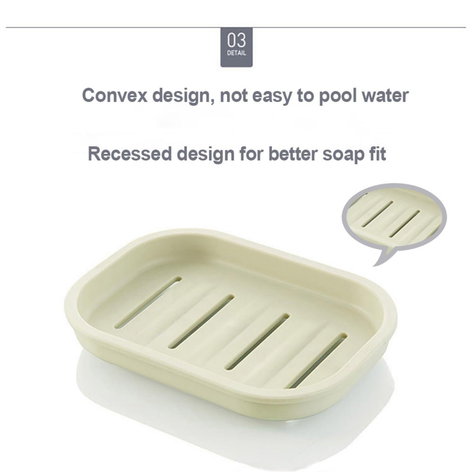 LOORMEI Moisture-Proof and Mold-Proof Soap Dishes Holder - With a draining function, Suitable for Bathroom and Travel Convenience