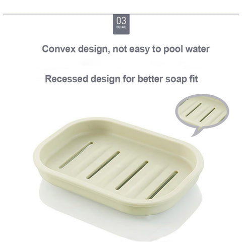 LOORMEI Moisture-Proof and Mold-Proof Soap Dishes Holder - With a draining function, Suitable for Bathroom and Travel Convenience