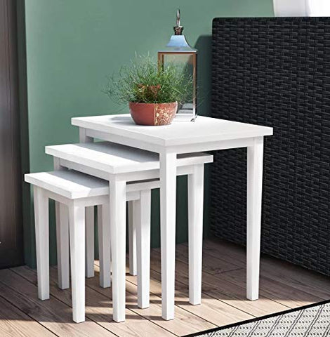 Julian Bowen Cleo Nest of Tables, White