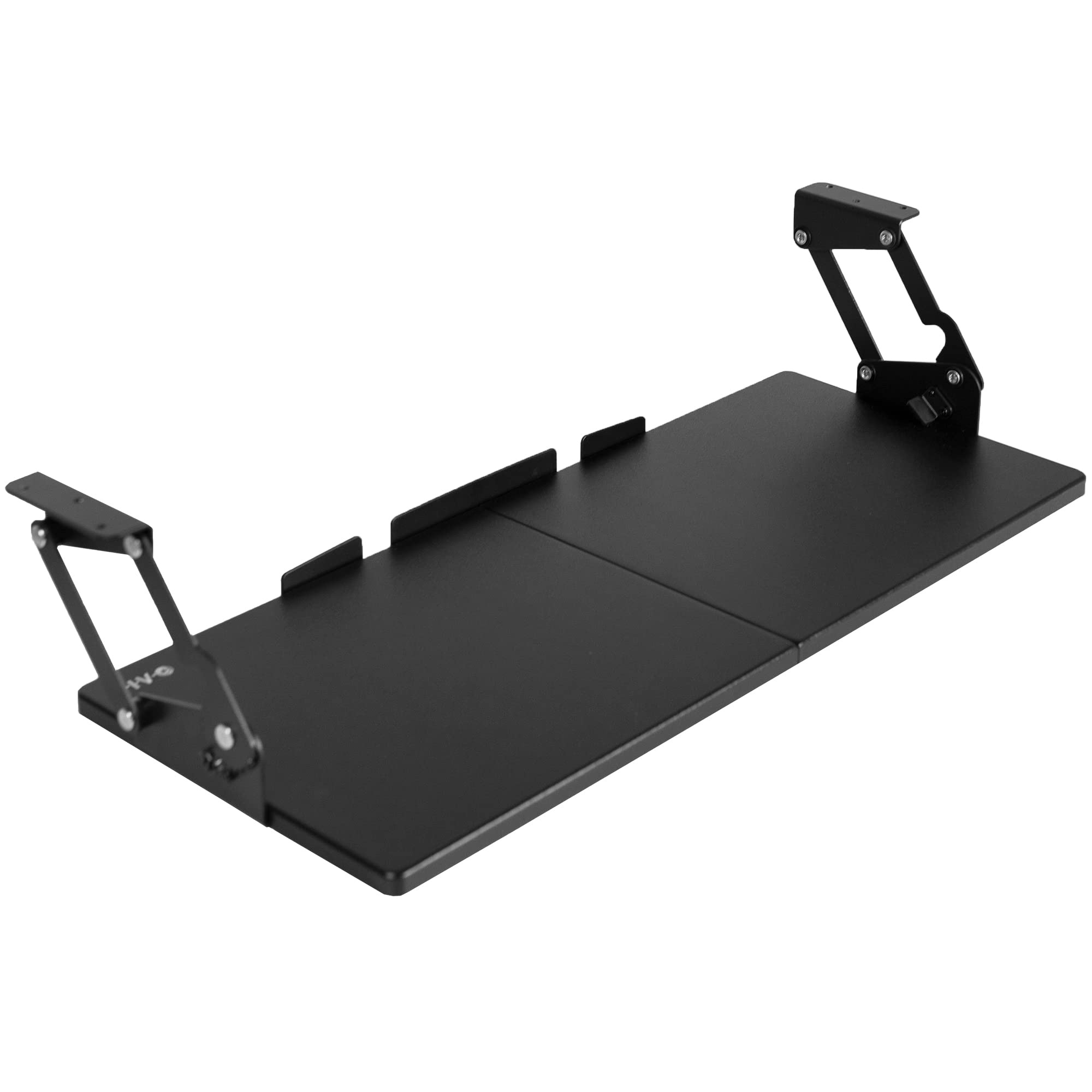 VIVO Large Under Desk 68 x 28 cm Computer Keyboard and Mouse Tray with Swinging Height Adjustment, 12 Settings, Platform Drawer for Typing, Black