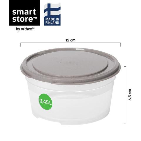 SmartStore Leakproof Food Storage Container 0,45L - Set of 8 | Dishwasher, Fridge, Microwave Safe | Lunch Box Meal Prep | Food Approved, BPA Free