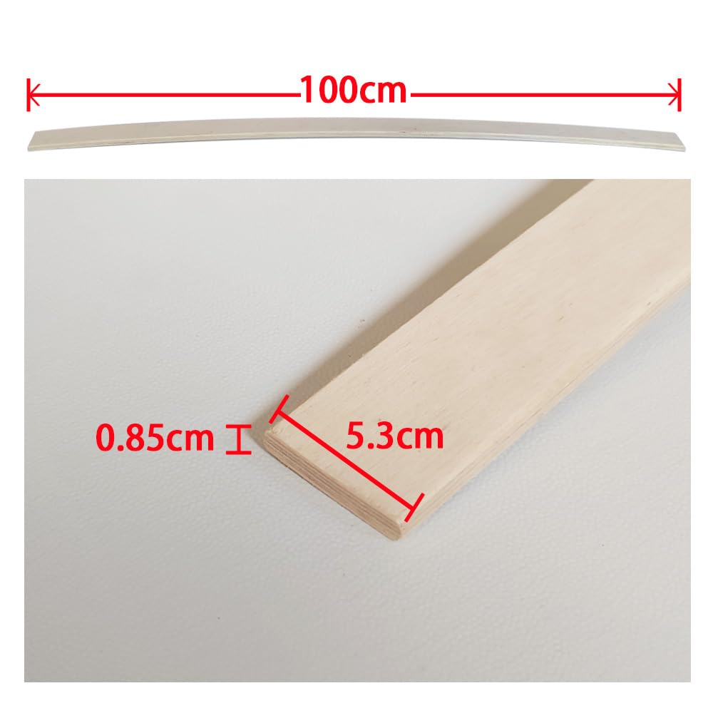 KUSRUP Spring Wood Slats Replacement Slats, Repair for Slatted Frame, 100 x 5.3 x 0.85 cm, Beds Bed Frame, Slatted Frame, Slatted Frames in Set of 5