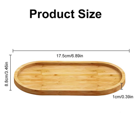 Bamboo Soap Tray, Bamboo Soap Dispenser, Oval Soap Tray & Dispenser Tray, Dresser Jewelry Ring Dish, Comestic Holder Bathtub Organizer