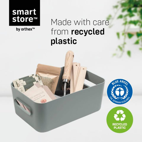 SmartStore Medium Plastic Storage Box with Handles 5× 5.3 L | Organiser Basket for Bathroom, Laundry, Kitchen, Office Drawers and Shelves