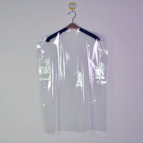 TININNA Pack of 20 Transparent Plastic Clothes Cover, Dustproof Garment Cover, Size 90 x 60cm, Zipper Closure