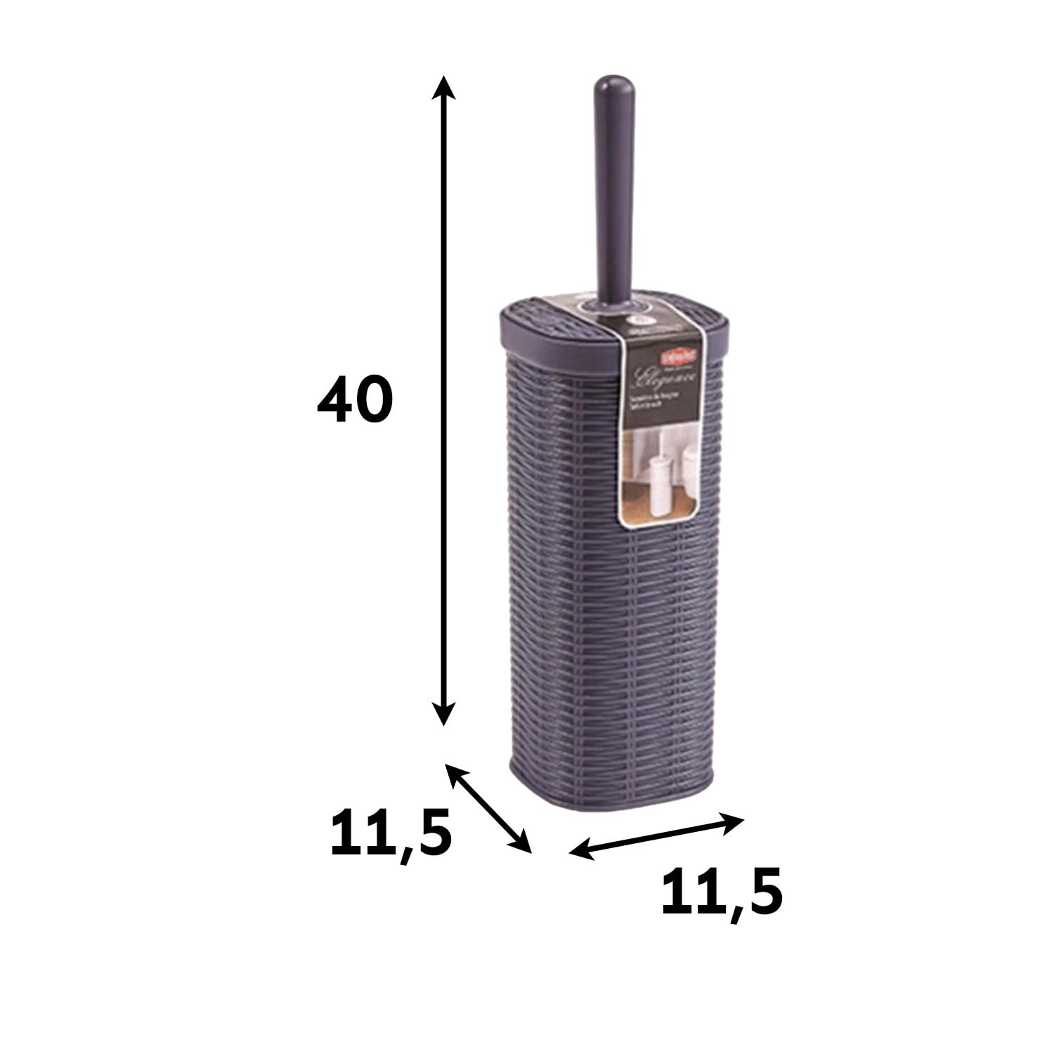 Stefanplast Toilet brush elegance 11, 5x11, 5x40cm in Dove Grey