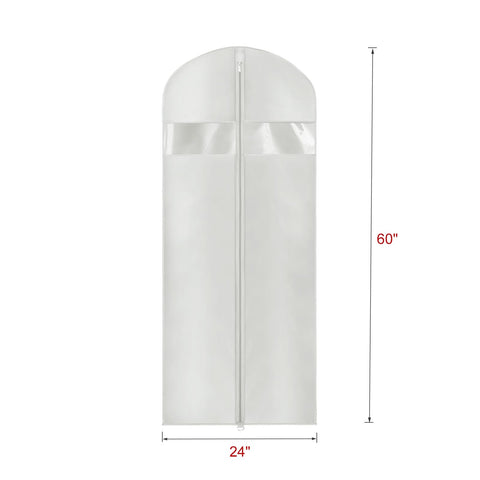 Univivi Garment Bags 60 inch Dress Bags Covers Full Length Grey, Set of 3