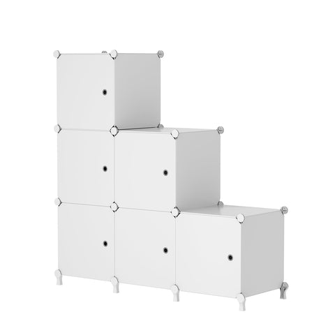 AWTATOS 6 Cube Storage Unit with Doors, Storage Cubes for Home Office