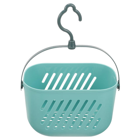 Baluue Hanging Shower Basket with Hook - Plastic Bathroom Storage Organiser for College Dorm Room Essentials