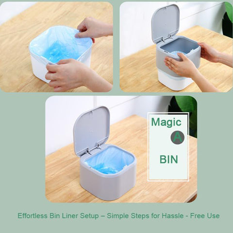 Desktop press type pop-up lid Scandinavian small rubbish bin small covered living room table mini office desk coffee table desktop rubbish bin (green)