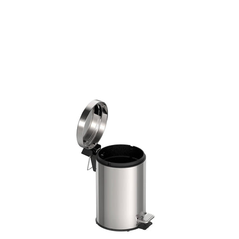 Tramontina 3L Pedal Bin Stainless Steel Bathroom Bin with Lid, 17 cm Diameter x 27 cm Height, 94538103