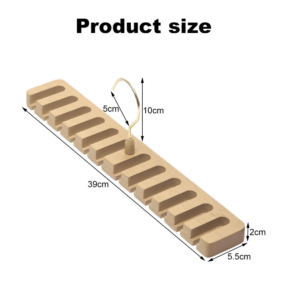 GmeDhc 1Pcs Belt Hanger for Wardrobe, Wooden Belt Storage Rack