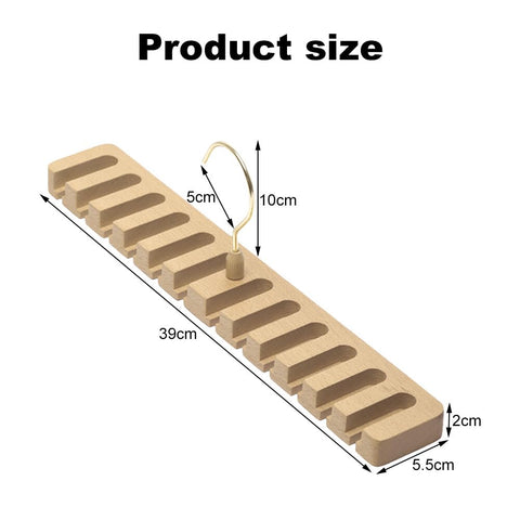 GmeDhc 1Pcs Belt Hanger for Wardrobe, Wooden Belt Storage Rack