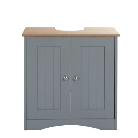 Timber Art Design UK Bathroom Sink Cabinet Bathroom Storage Cabinet Floor Under Basin with 2 Internal Shelves Freestanding Vanity Storage Cupboard
