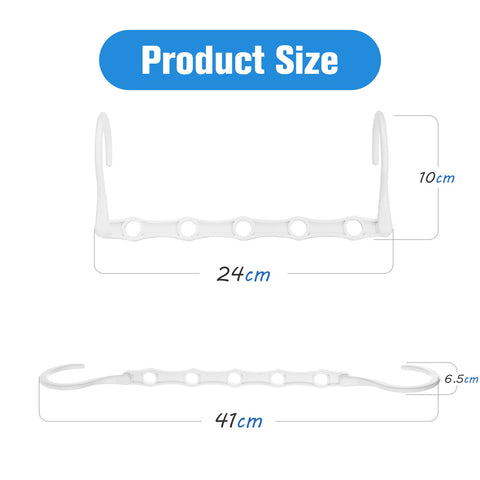 Rainberg Space Saving Hangers - Magic Clothes Hangers, Coat Hangers, Wardrobe Space Saver (Pack of 12, White)