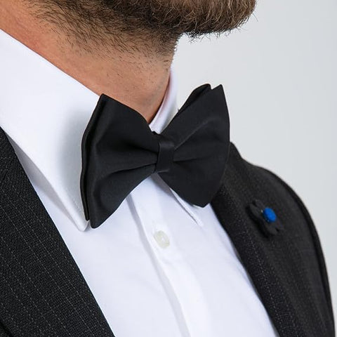 Yowlens Men's Bow Tie Classic Black Bow Tie for Men Adjustable Formal Neck Bowtie for Parties, Wedding
