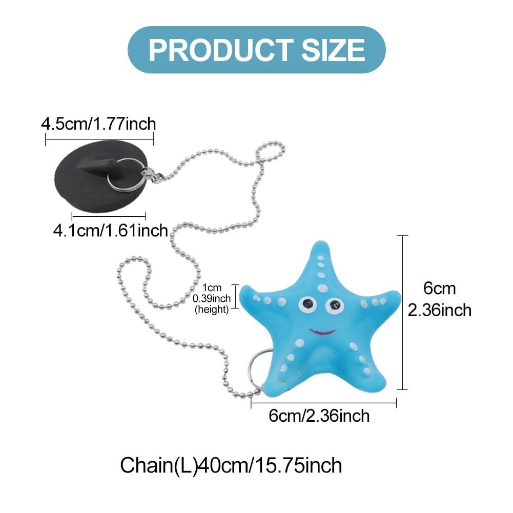 NHBETYS Sink Plug with Cute Chain, Kitchen Garbage Disposal Plug Sink Stopper for most standard-sized Bathroom Bathtub Shower Drains and Kitchen Wash