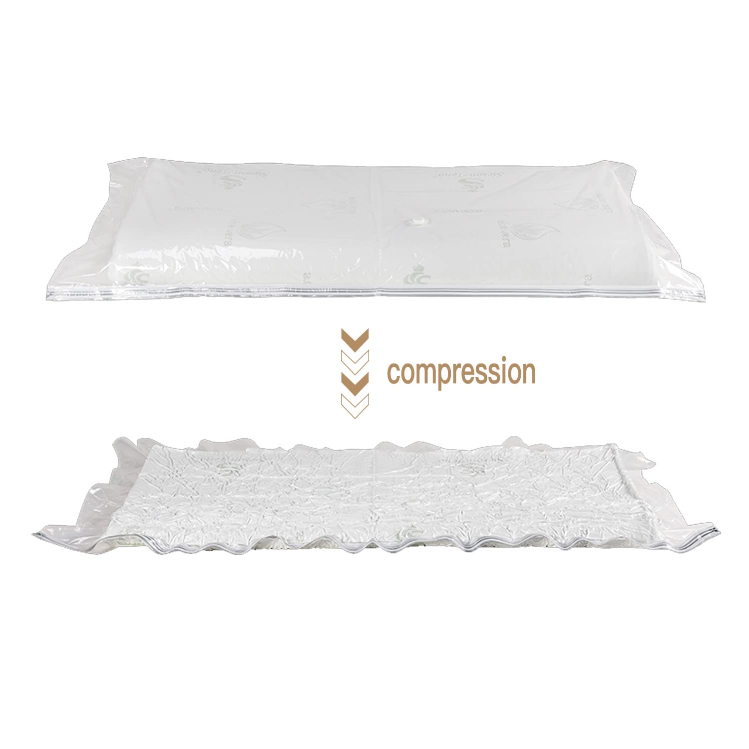 Large Vacuum Storage Bags for Mattress Clothes Waterproof Sealable Reusable Space Saver Bags, Compress Mattress By 80%, No Vacuum Pump 86.7 * 39.3in