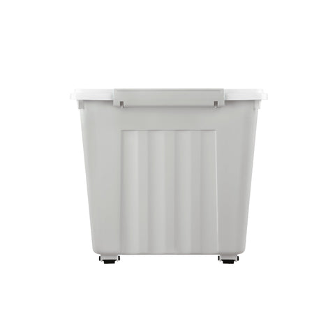 Cetomo 55L*6 Storage Boxes with Lids, Plastic Storage Box with Wheels and Secure Side Latches, Stackable & Nestable Organizer for Home, Office