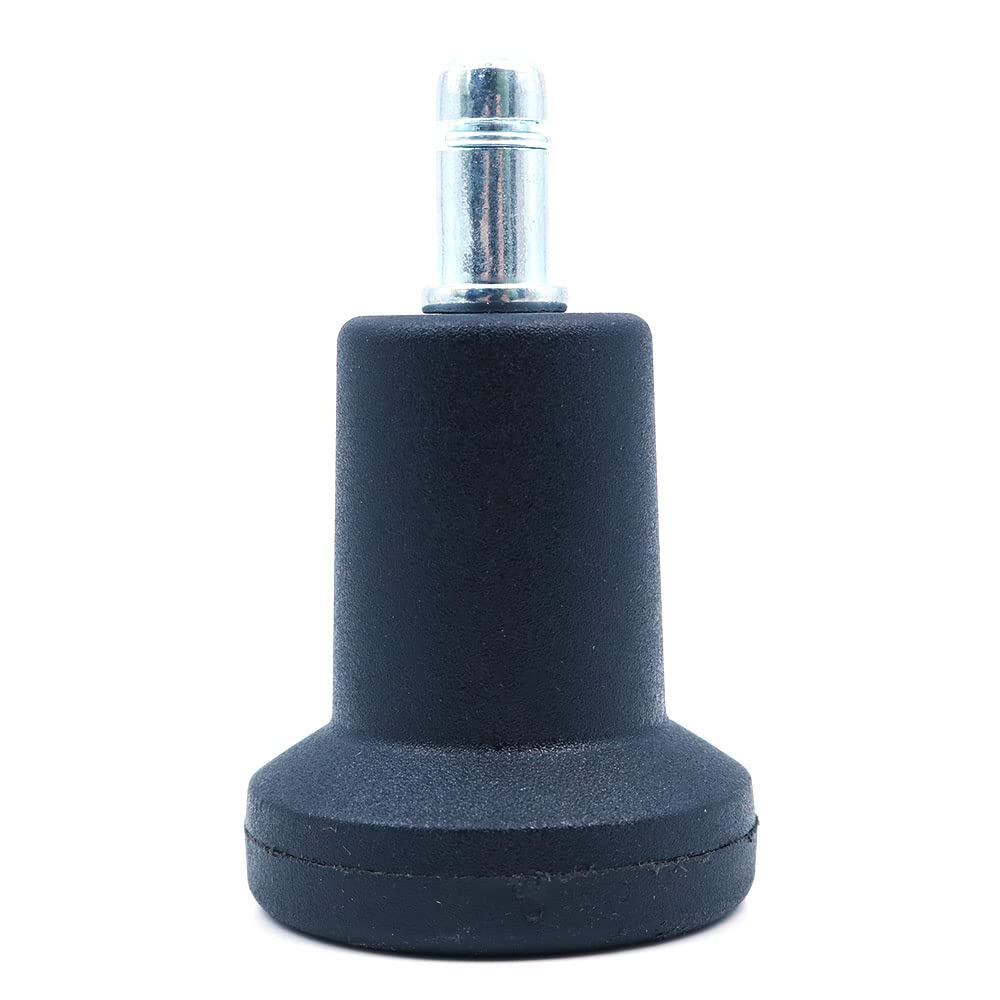 WANGCL Pack of 5 Glide Castors for Office Chair Wheel Replacement, 11mm x 22mm Stem, 50mm Diameter (Black)