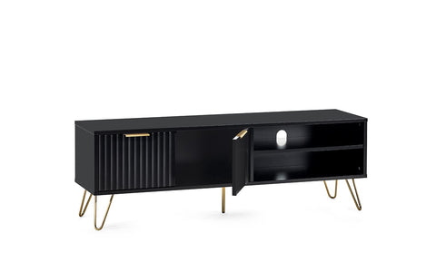 Julian Bowen Murano TV Unit for up to 65" TVs, Black - H50 x W150 x D40cm
