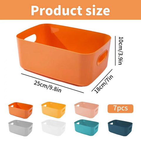 Eidoct 7PCS Plastic Storage Boxes, Stackable Cupboard Organiser