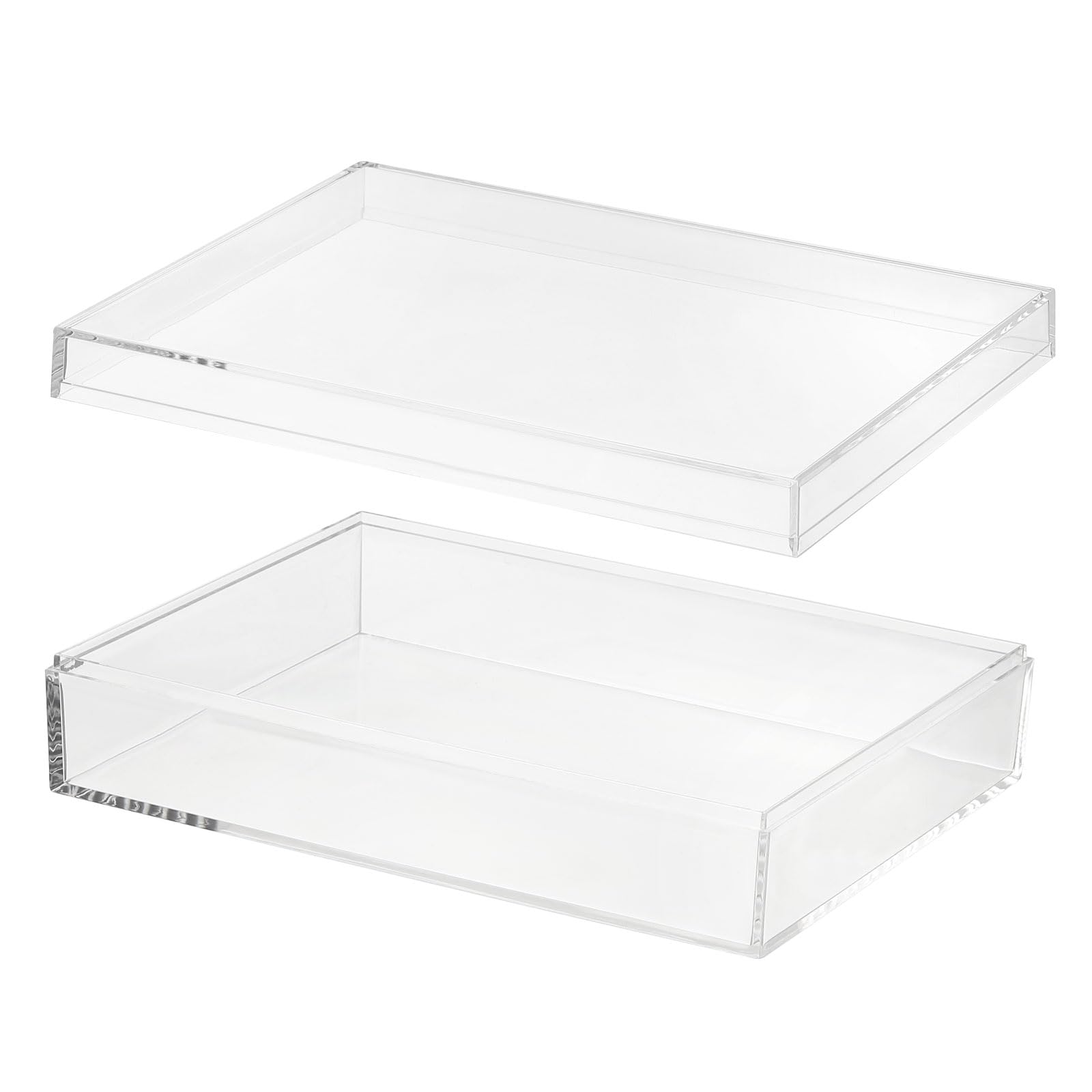 PATIKIL Acrylic Box with Lid 7.87" x 5.91" x 1.97", Clear Acrylic Display Boxes Plastic Square Cube Containers Storage Organizer for Candy Tiny