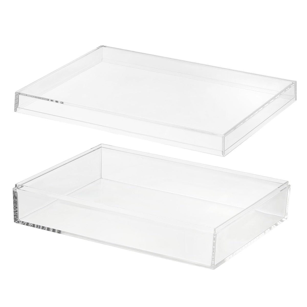 PATIKIL Acrylic Box with Lid 7.87" x 5.91" x 1.97", Clear Acrylic Display Boxes Plastic Square Cube Containers Storage Organizer for Candy Tiny