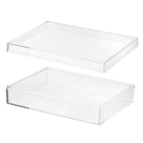 PATIKIL Acrylic Box with Lid 7.87" x 5.91" x 1.97", Clear Acrylic Display Boxes Plastic Square Cube Containers Storage Organizer for Candy Tiny