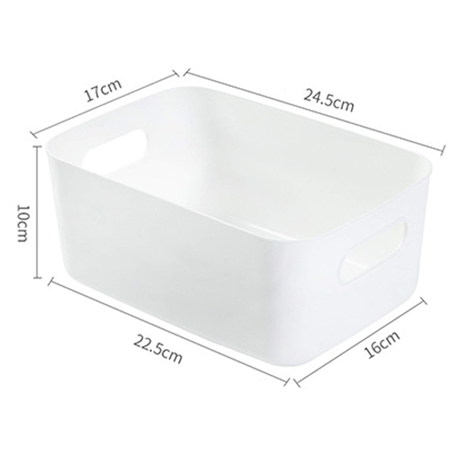 JMYDecor Storage Boxes,Rectangular Box, Set of 3 Plastic Studio Baskets Organiser For Kitchen, Home, Office Bathroom