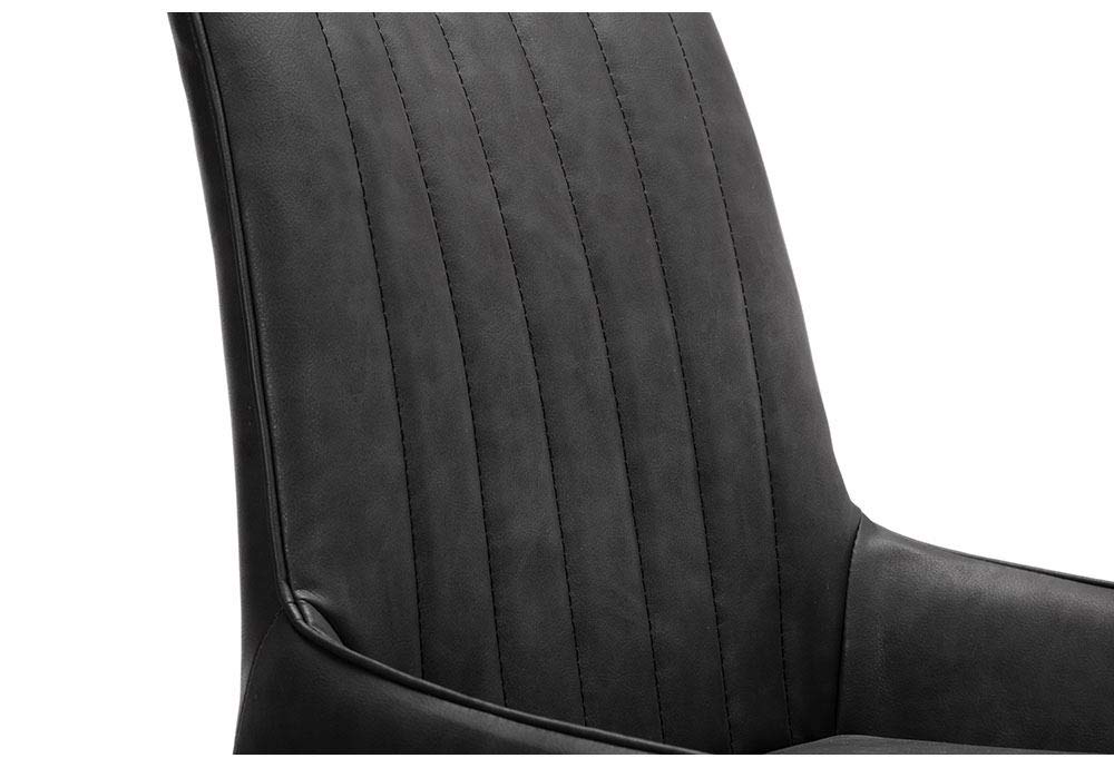 Julian Bowen Soho Bar Stool, Faux Leather, Black - H108 x W48 x D57cm