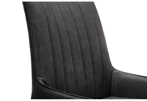 Julian Bowen Soho Bar Stool, Faux Leather, Black - H108 x W48 x D57cm