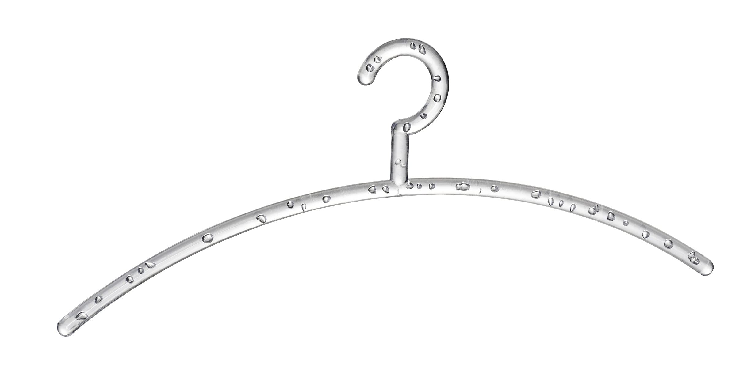 WENKO 14112100 Hanger type Bubble, set of 5, Plastic PS, 46 x 17.5 x 1.2 cm, Transparent