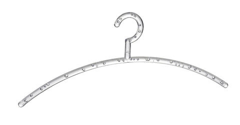 WENKO 14112100 Hanger type Bubble, set of 5, Plastic PS, 46 x 17.5 x 1.2 cm, Transparent