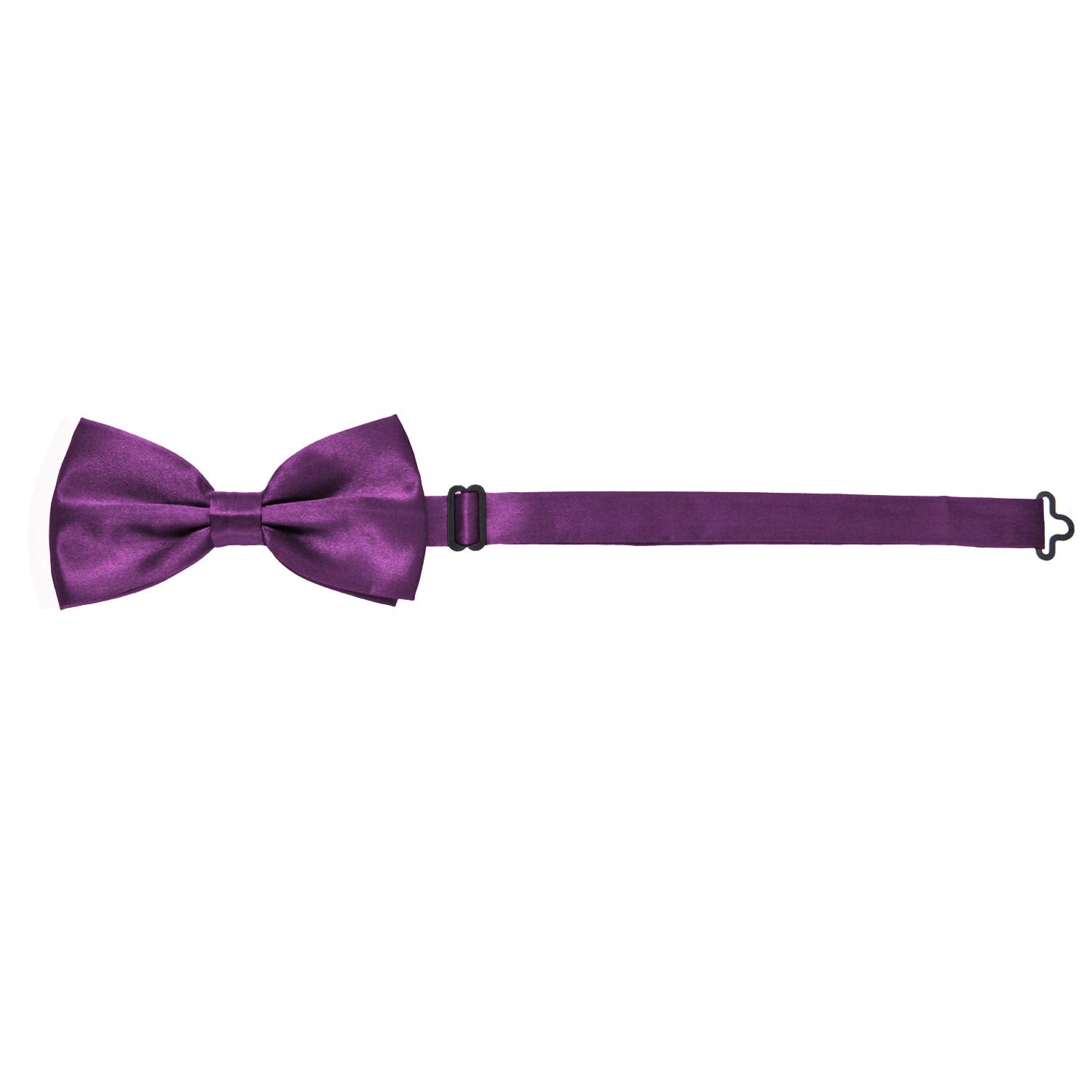 MASADA bow tie violet - men's accessory in shiny-look, continuously adjustable, handmade with hook closure - 12 x 6 cm