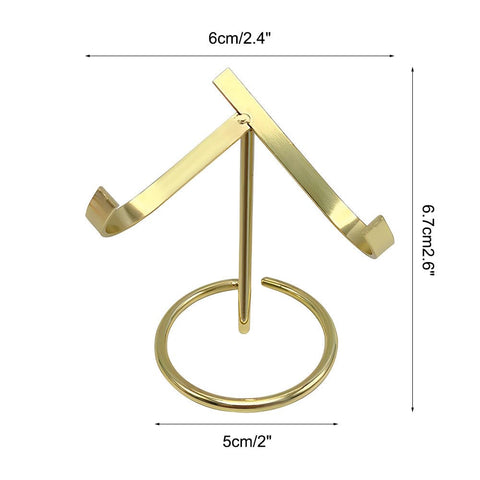 BDKMMS Crystal Display Stand, 4Pcs Metal Crystal Heart Stones Ball Holder Mineral Specimen Easel Holder for Geodes Agate Fossils Plates Collection
