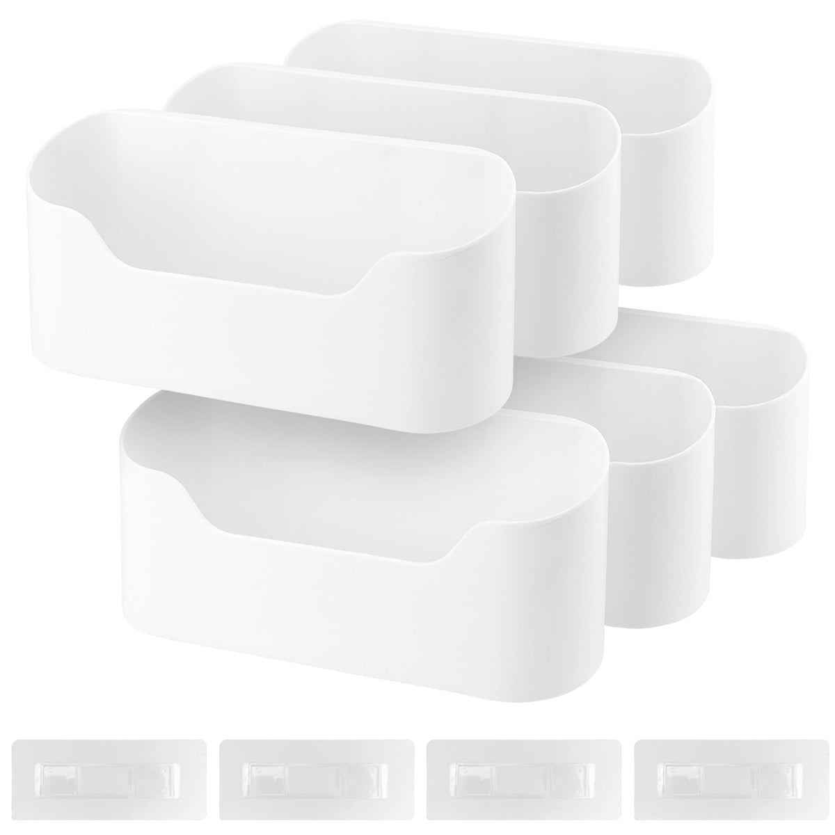 DAKFOOK 6PCS Cabinet Door Storage Boxes, Self Adhesive Wall Mounted