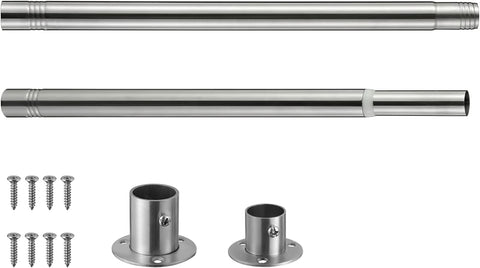 Extendable Clothes Rail, 38-99 cm Stainless Steel Clothes Rail Adjustable Wardrobe Clothes Rail for Bedroom