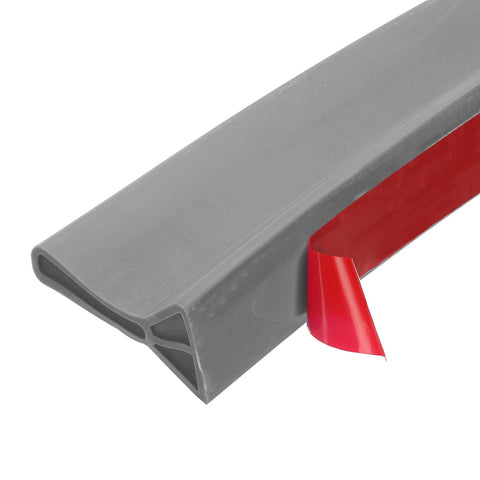 PATIKIL Wet Room Floor Barrier 5cm x 1 Meter, Self Adhesive Shower Threshold Water Barrier Bath Seal Trim Strip for Bathroom Kitchen, Gray