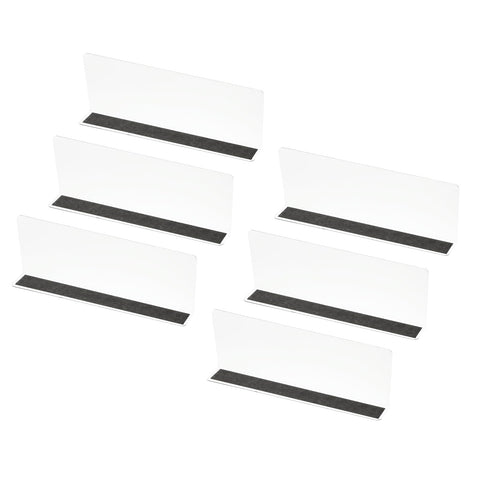 PATIKIL 6 Pack Shelf Dividers for Closet Organization, 280 x 40 x 100mm Acrylic Magnetic Closets Separator Kitchen Cabinet Shelves Under Bed Blocker