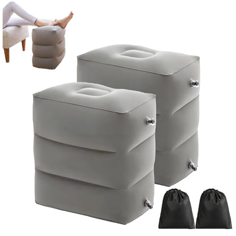 Buithafu Inflatable Footrest 2 Pack, Adjustable for Air Travel