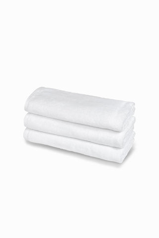 Terry Towel Set 100% Cotton, 3 Guests/Bidet, Pack of 3, 40 x 60 cm, 450 g/m², Double Twisted, Ideal for B&B and Hotel, Resistant to Frequent Washes