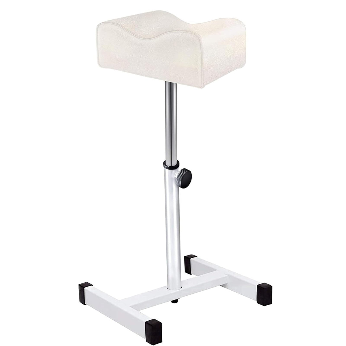 EBANKU Pedicure Foot Rest Stand Stool Salon Spa Beauty Footrest Home Pedicures Adjustable Seat Height Technician Nail Equipment (White)